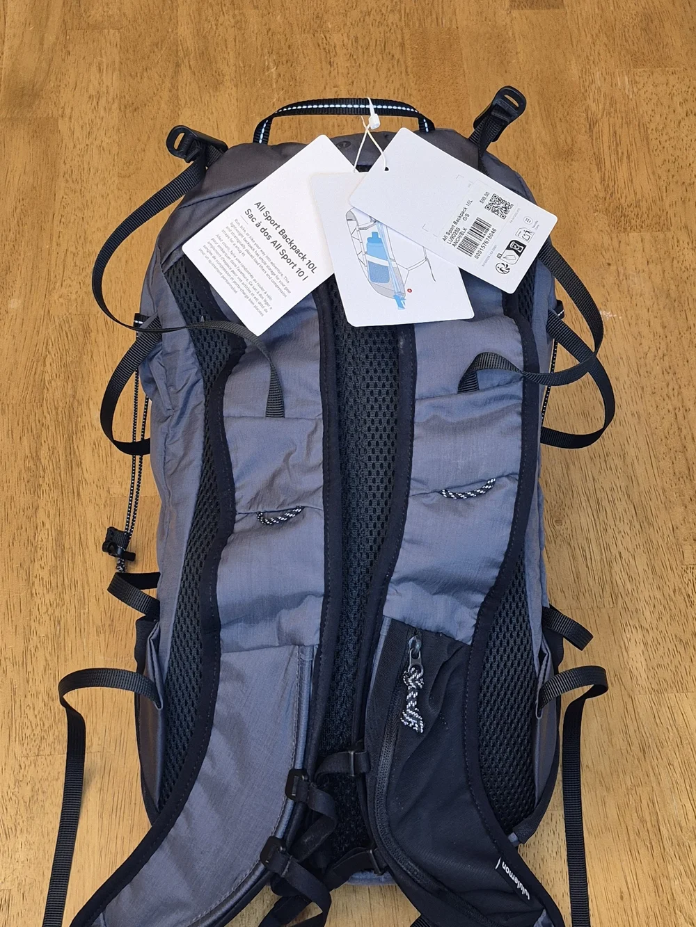 Lululemon All Sport Anchor & Black Backpack 10L - Lightweight Hiking Running